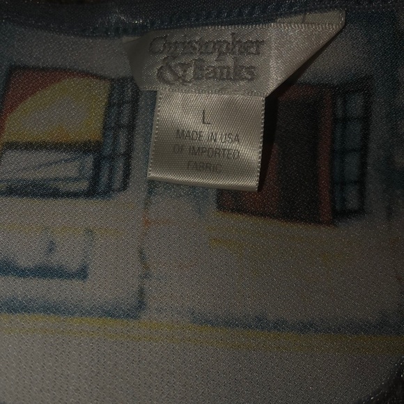 Christopher & Banks Womens All Over Print Shirt - Picture 3 of 4